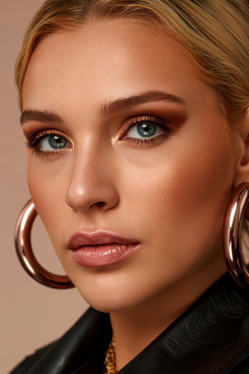 Copper Smokey Eye - 25 Valentine's Day Makeup for Blue Eyes