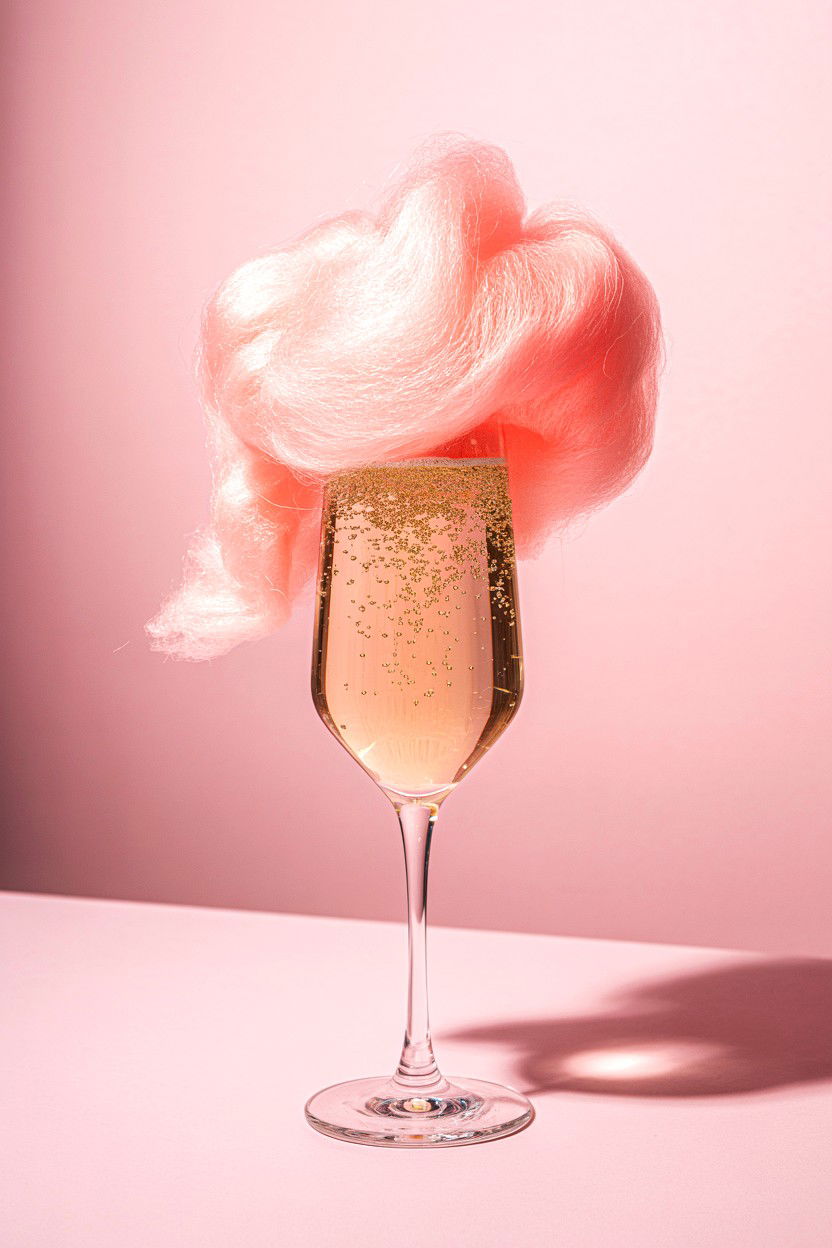 Cotton Candy Champagne - 25 Valentine's Day Champagne Cocktails