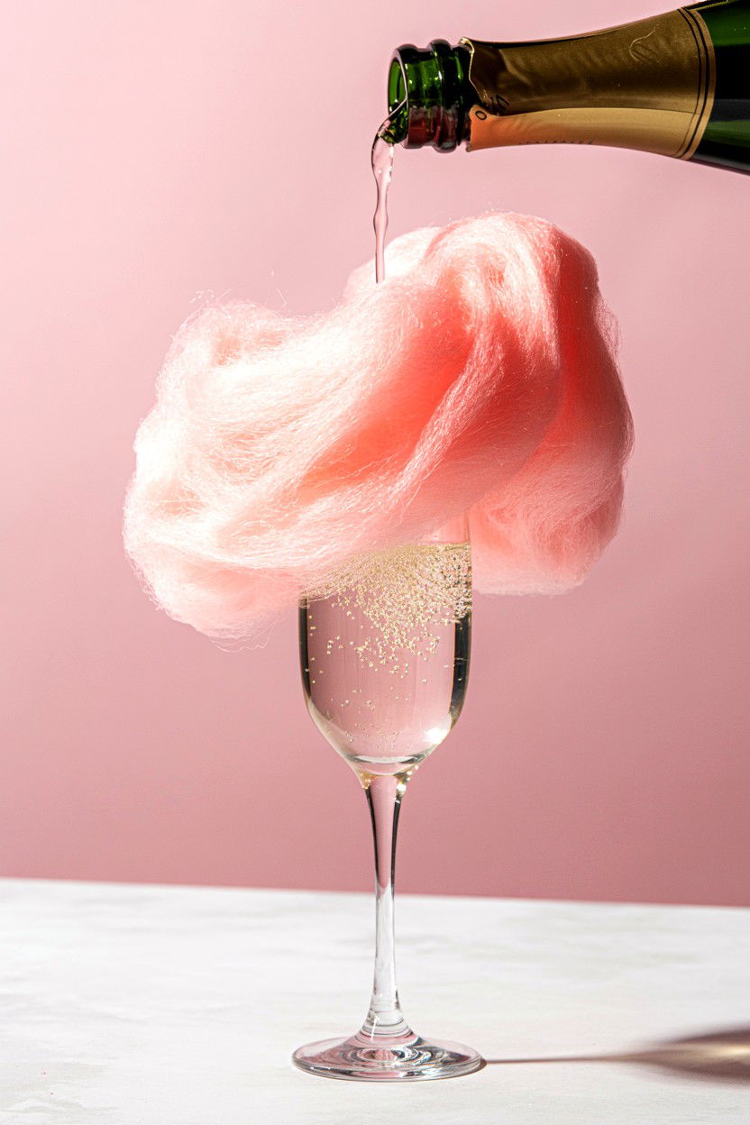 Cotton Candy Mocktail - 25 Valentine's Day Mocktail Ideas
