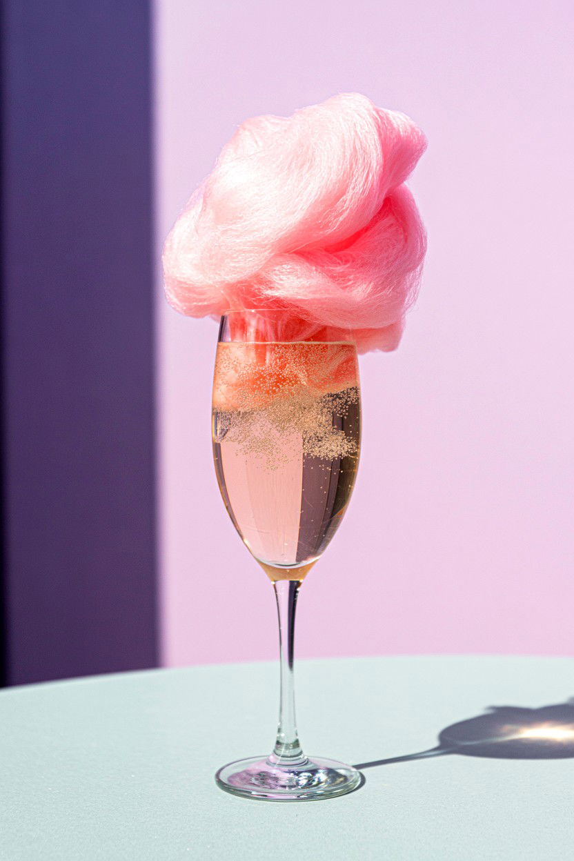 Cotton Candy Mocktail - 25 Valentine's Day Fancy Drink Ideas
