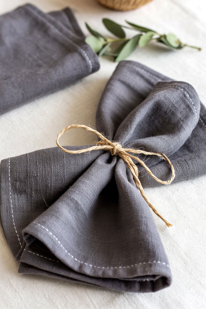 Cotton Napkin Set - 25 Minimalist Valentine's Day Table Ideas