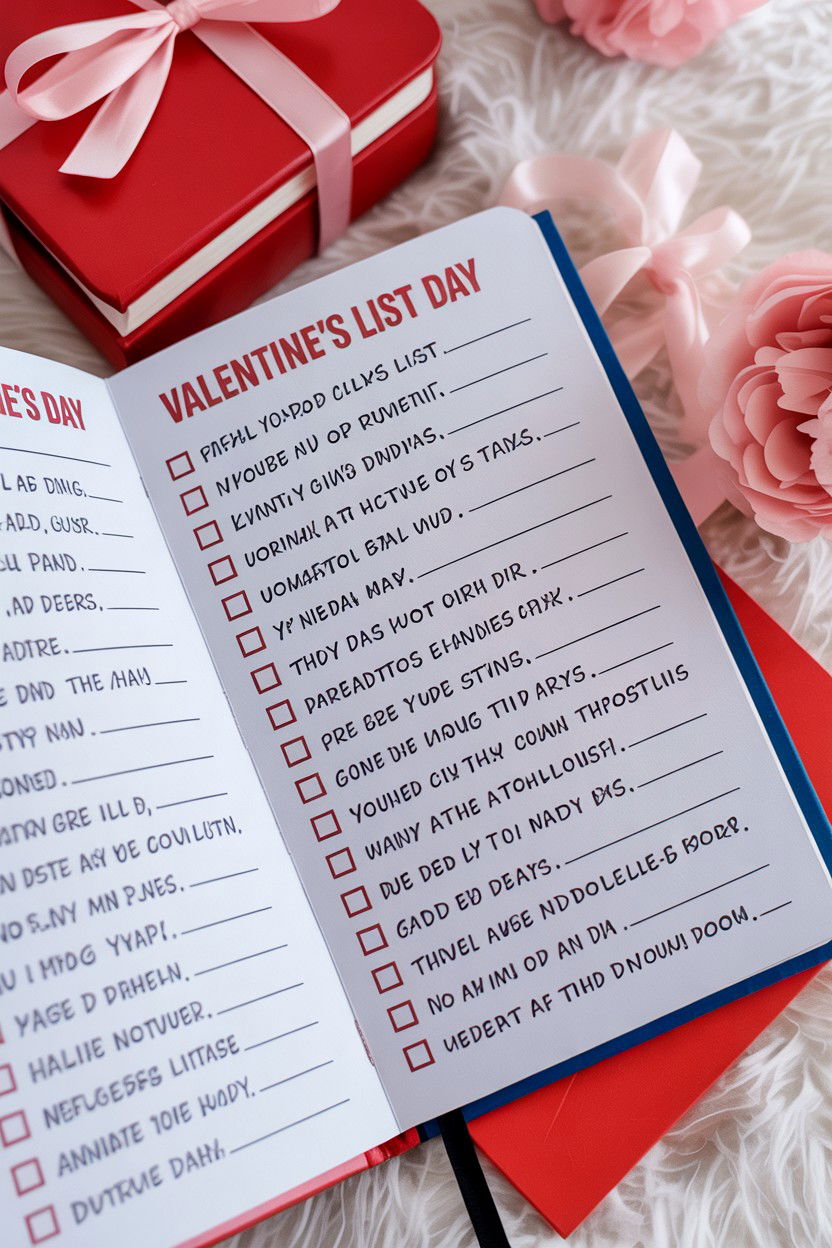 Couple Bucket List Book - 25 Valentine's Day Personalized Book Ideas