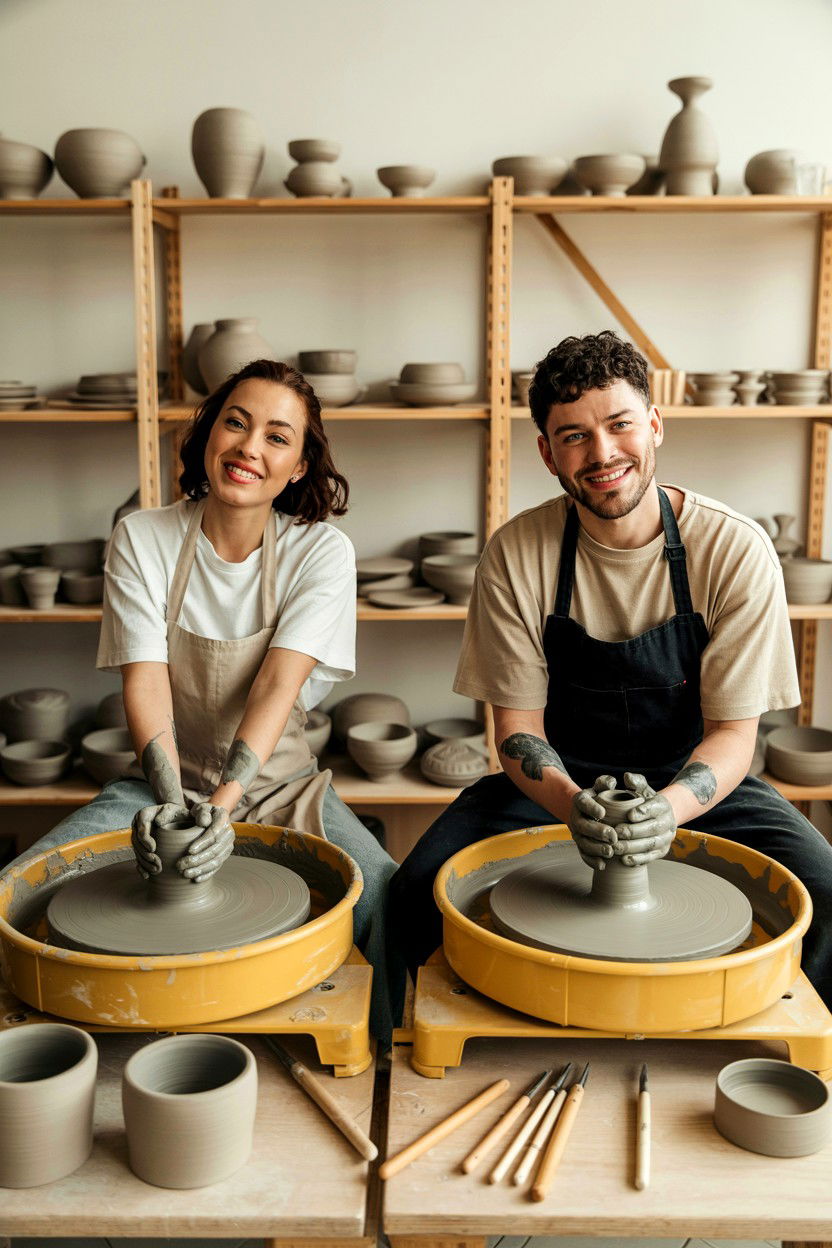 Couple Pottery Workshop - 25 Valentine's Day Workshop Ideas
