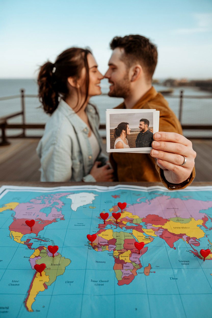 Couple Travel Memory Game - 25 Valentine's Day Memory Games