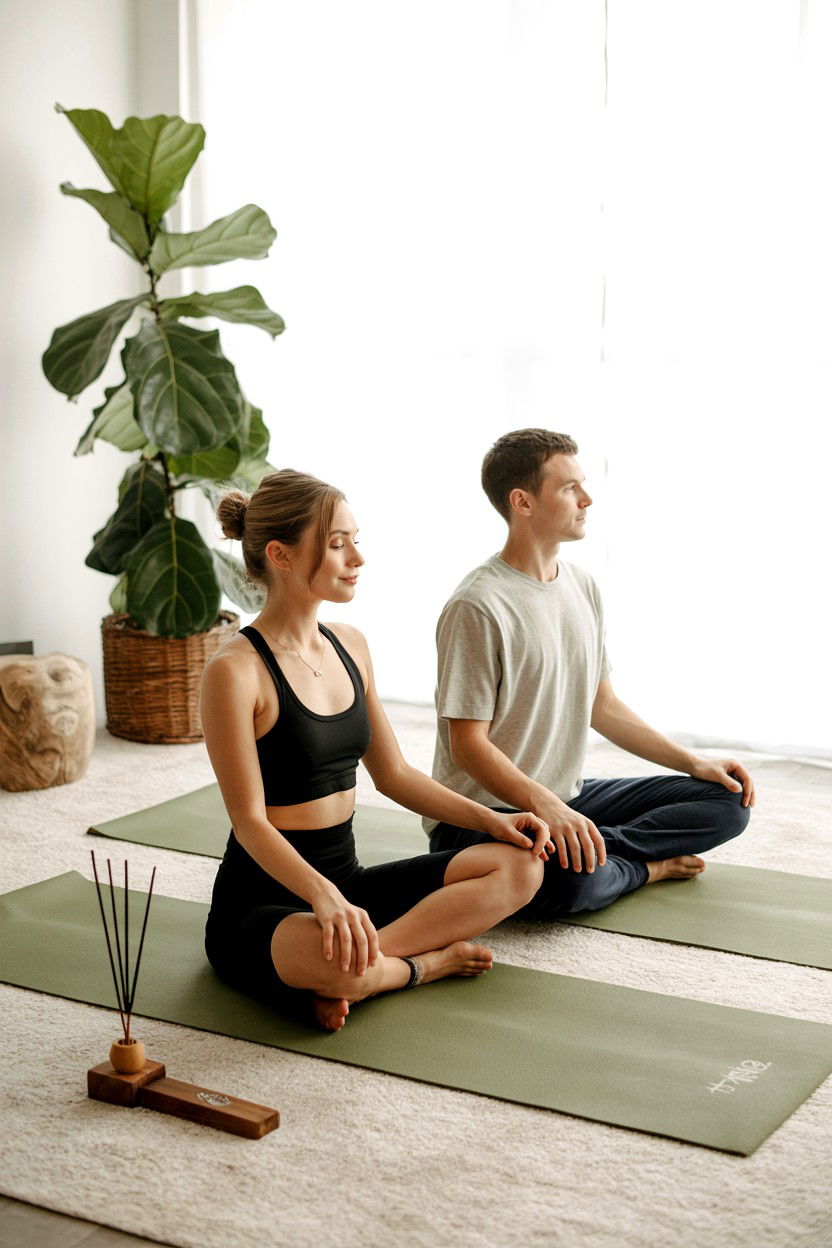 Couple Yoga Session - 25 Valentine's Day Ideas for Parents