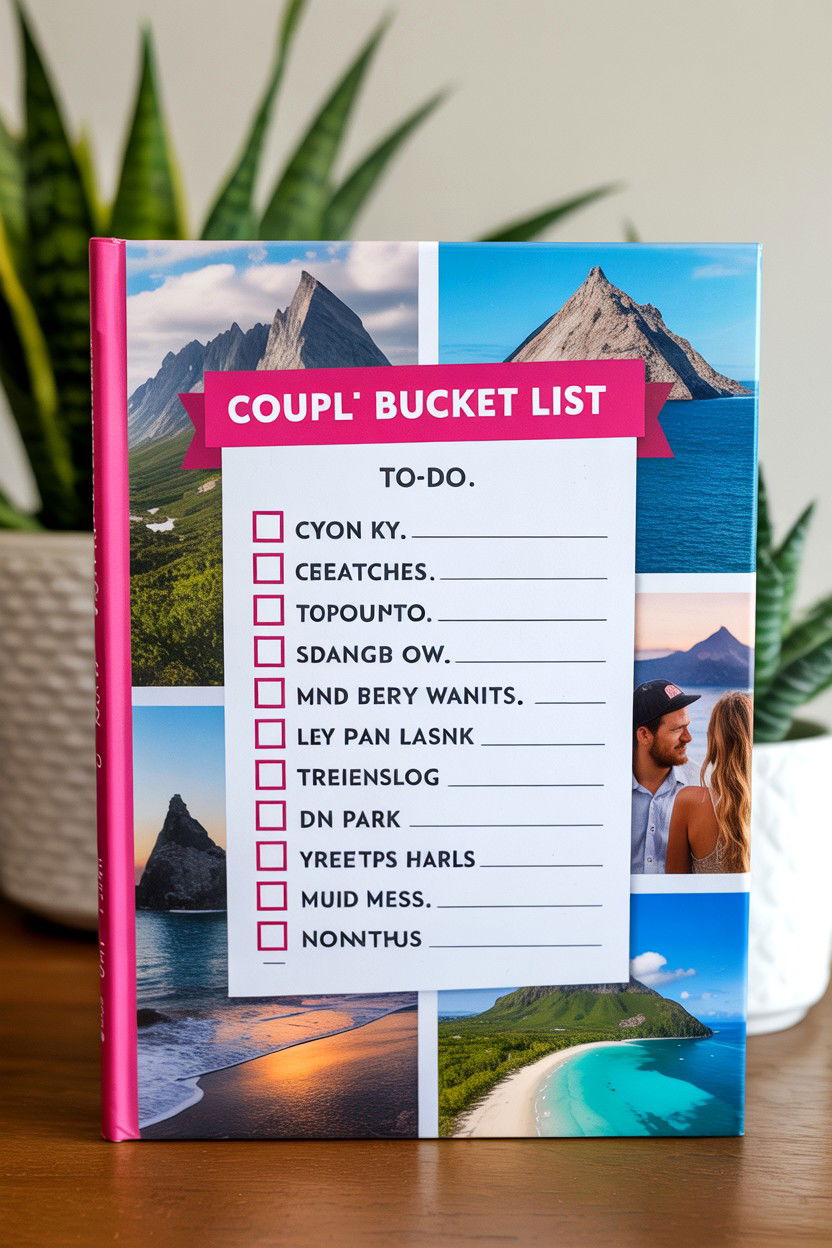 Couples Bucket List Book - 25 Valentine's Day Love Book Ideas