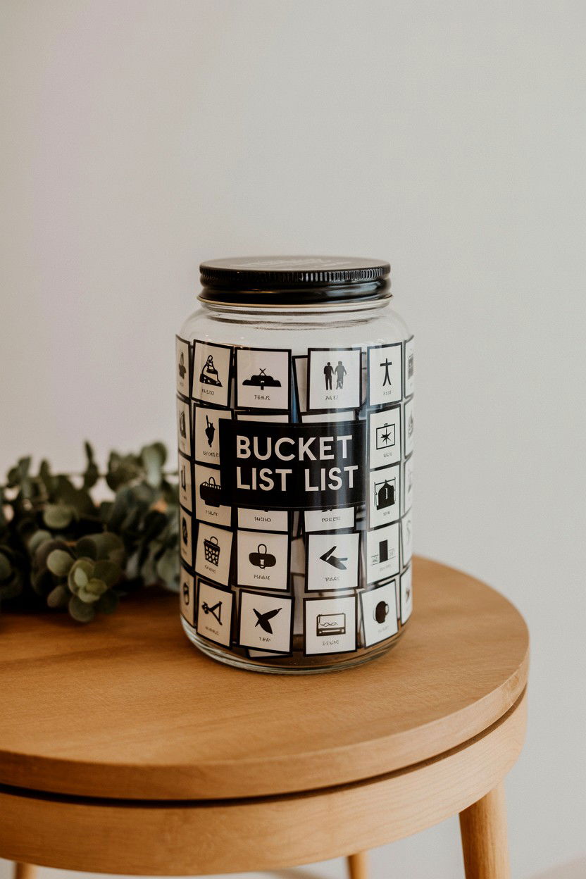 Couples Bucket List Jar - 25 Valentine's Day Love Jar Ideas
