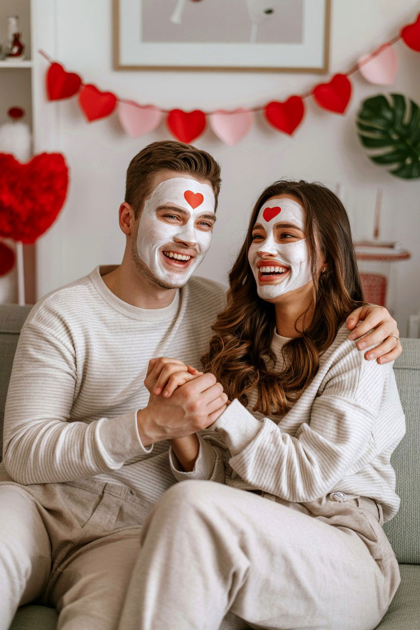 Couples Face Mask - 25 Valentine's Day Face Mask Ideas