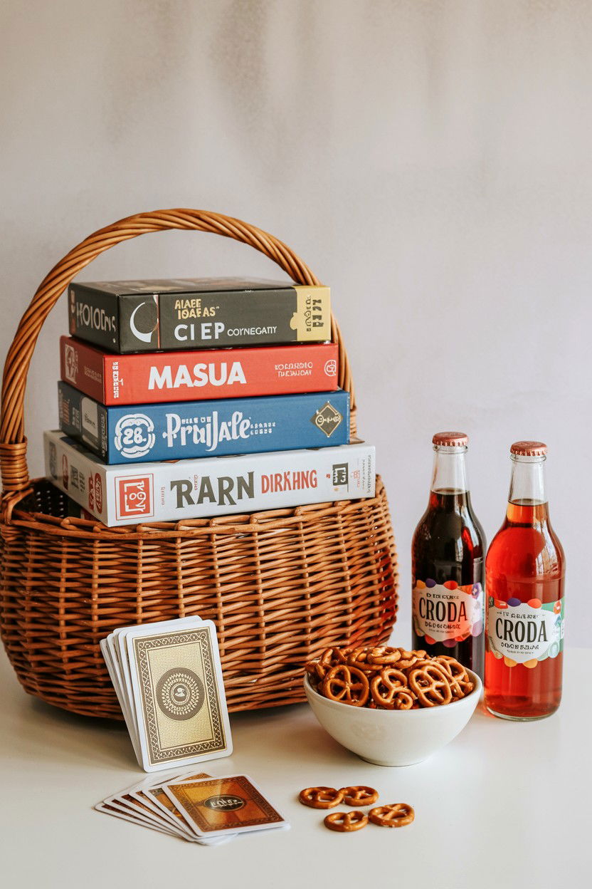 Couples Game Night - 25 Valentine's Day At Home Gift Basket Ideas