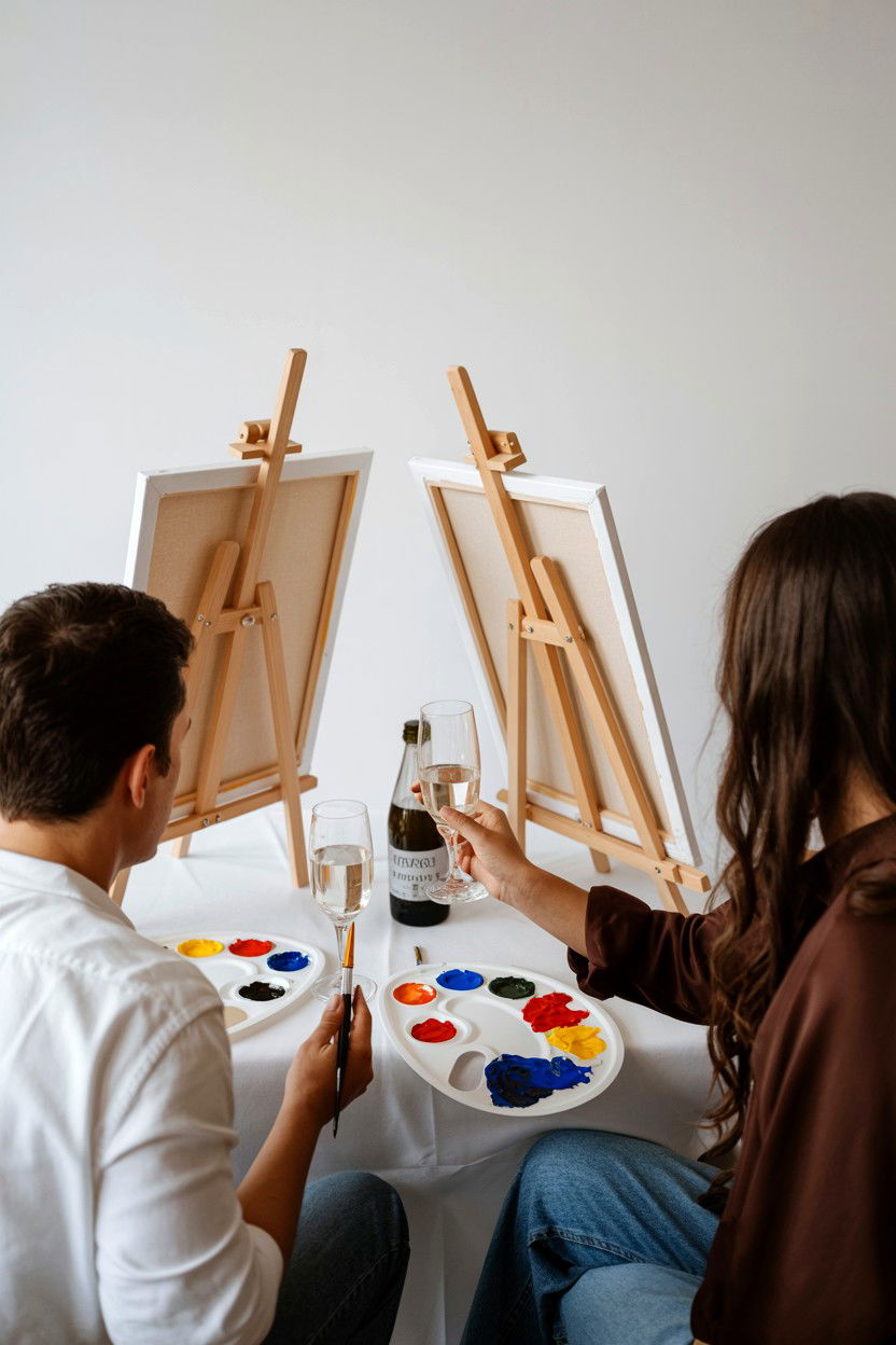 Couples Painting Night - 25 Valentine's Day Romantic Gesture Ideas