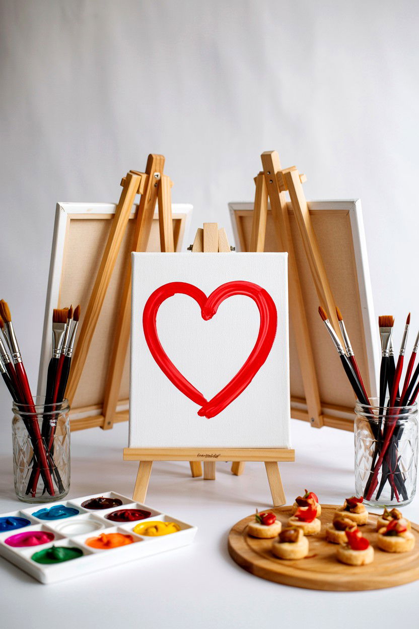 Couples Painting Night - 25 Valentine's Day Party for Adults