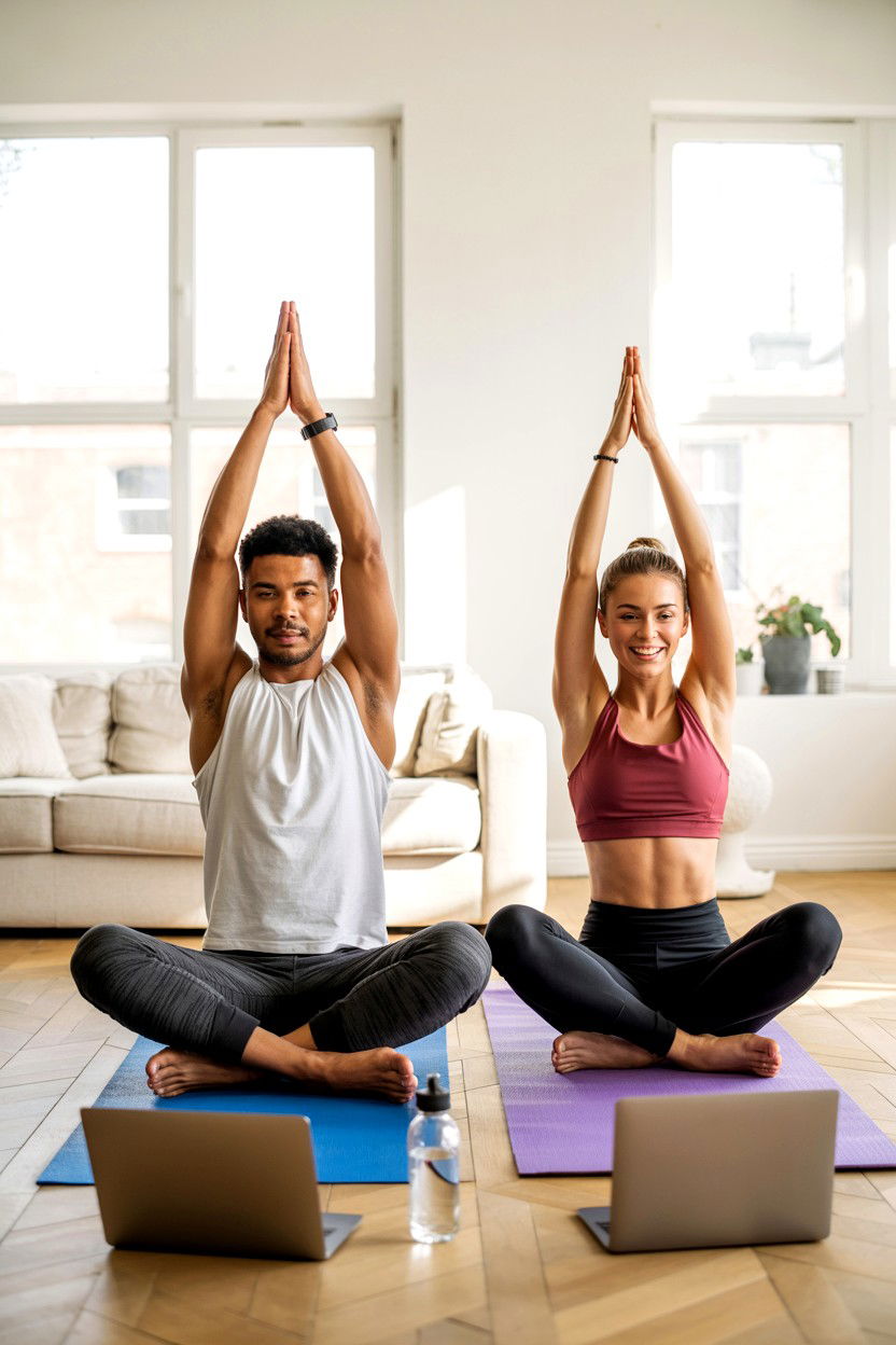 Couples Workout Session - 25 Long Distance Valentine's Day Video Call Ideas