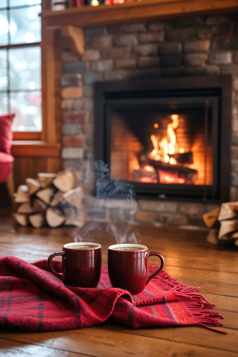 Cozy Cabin Fireplace - 25 Valentine's Day Proposal Ideas