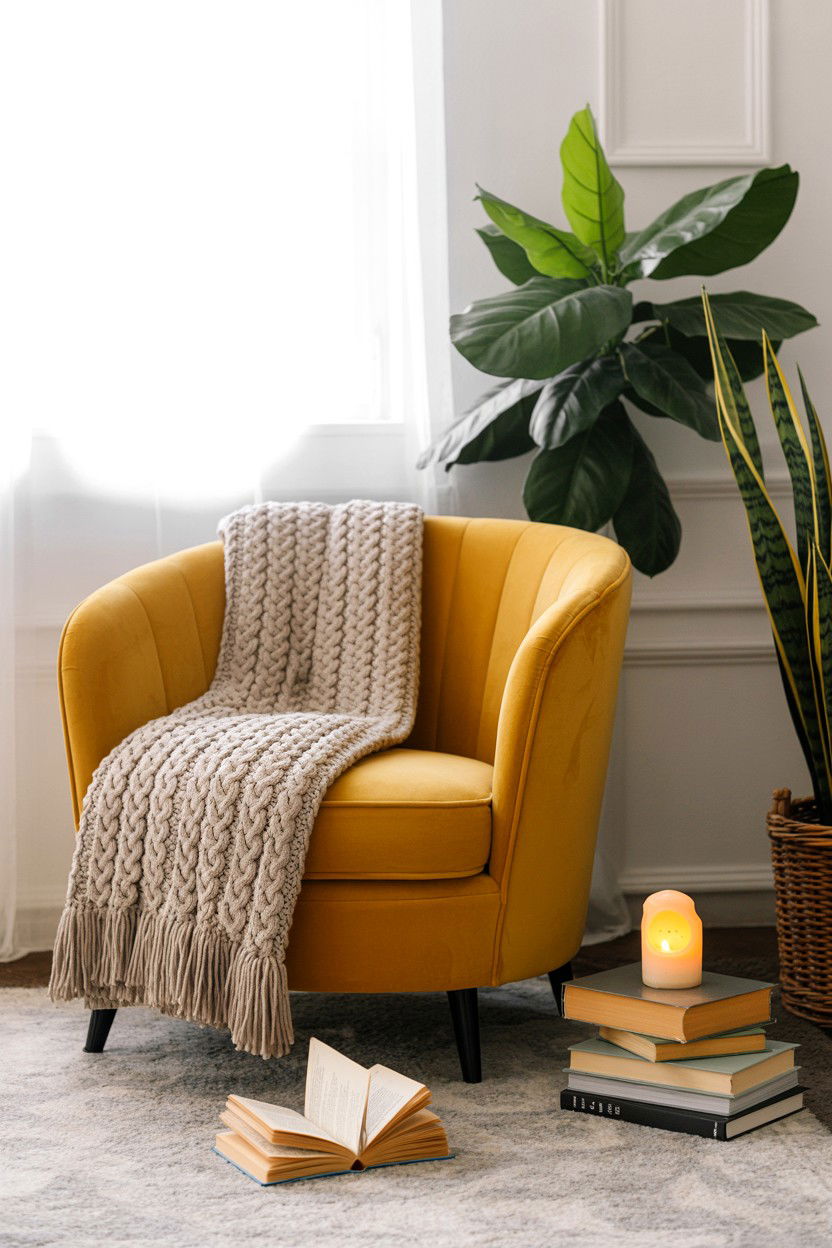 Cozy Reading Nook - 25 Valentine's Day Home Surprise Ideas