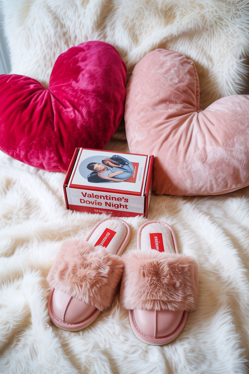 Cozy snuggling evening bundle - 25 Valentine's Day Movie Night Gift Basket Ideas
