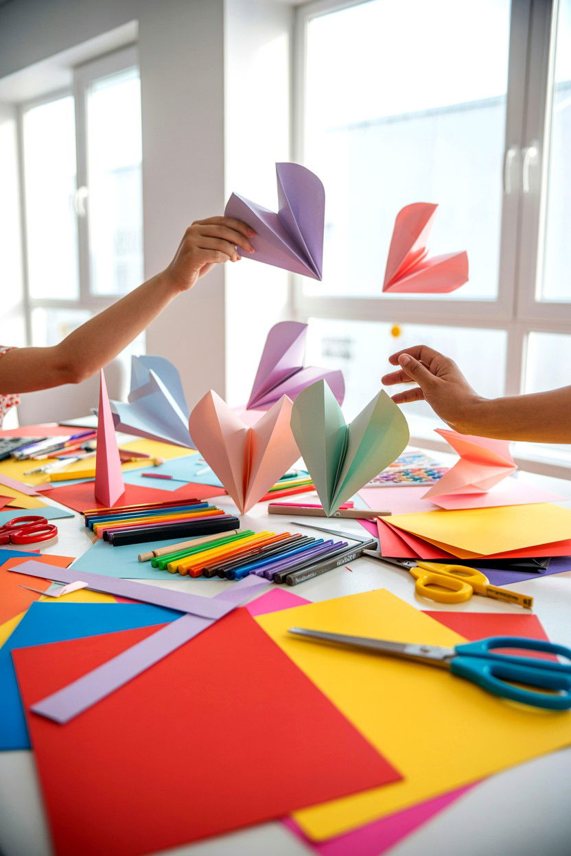 Crafting together - 25 Free Valentine's Day Activity Ideas