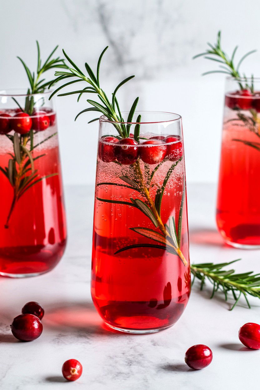 Cranberry Champagne Fizz - 25 Valentine's Day Champagne Cocktails