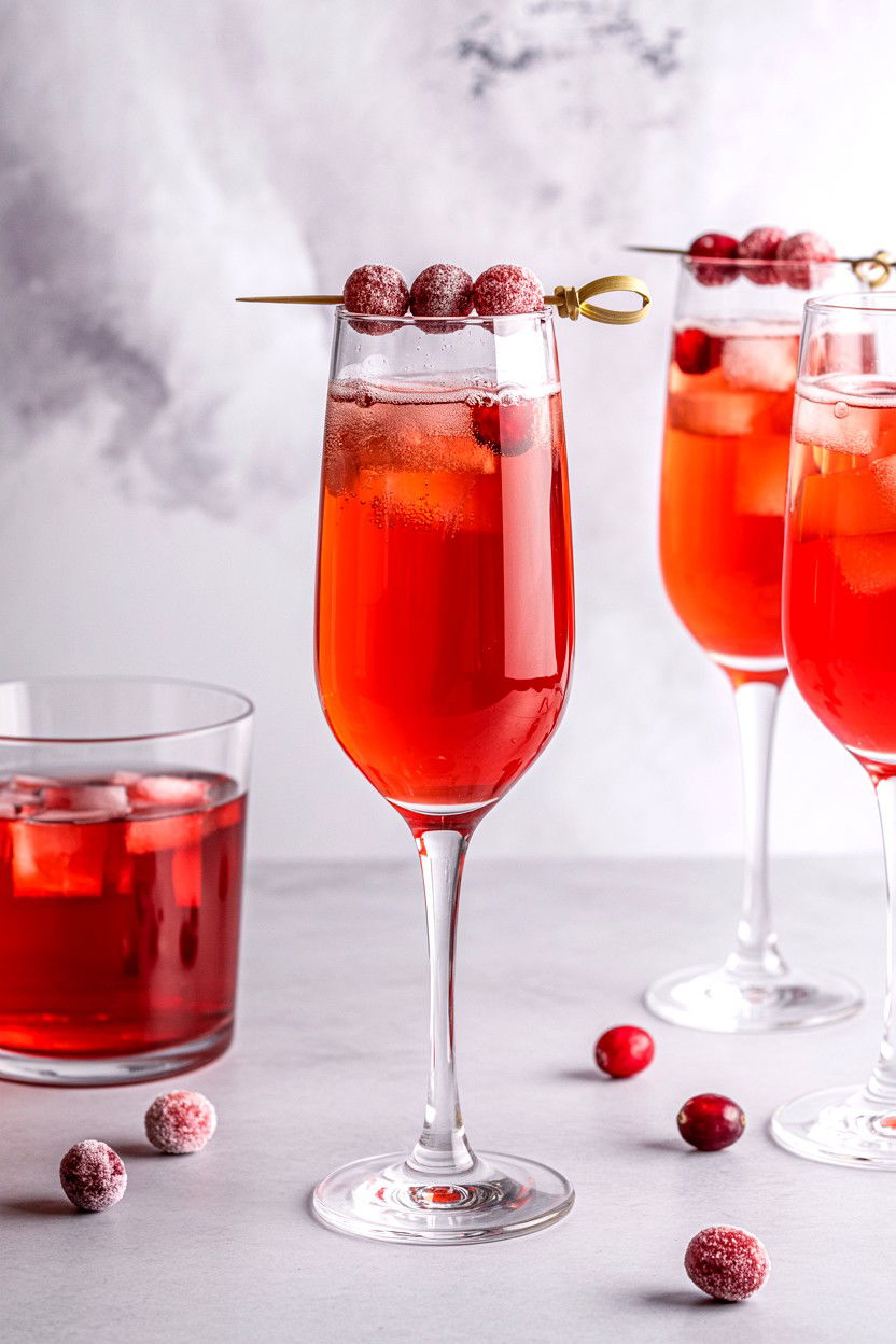 Cranberry Mimosa Mocktail - 25 Valentine's Day Sparkling Drink Ideas