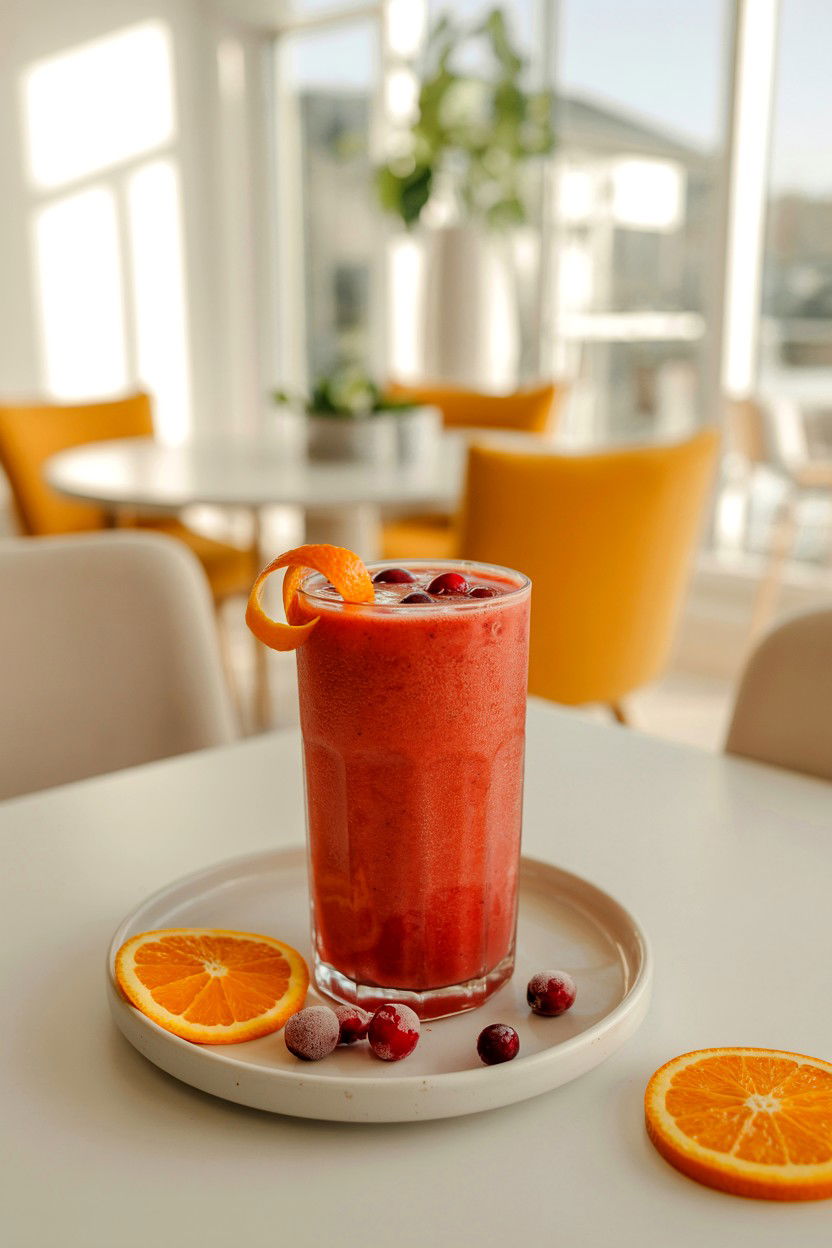 Cranberry Orange Smoothie - 25 Valentine's Day Smoothie Recipes