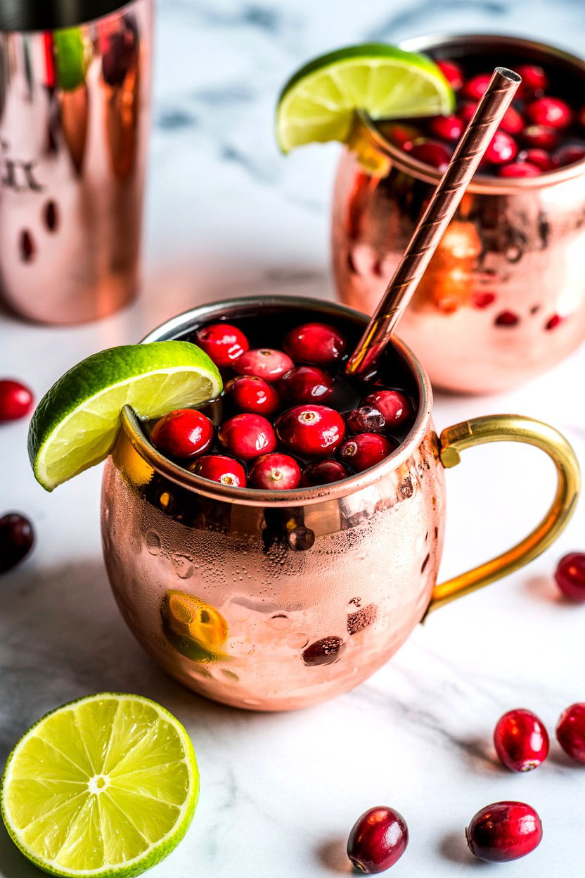 Cranberry Rum Mule - 25 Valentine's Day Rum Cocktails