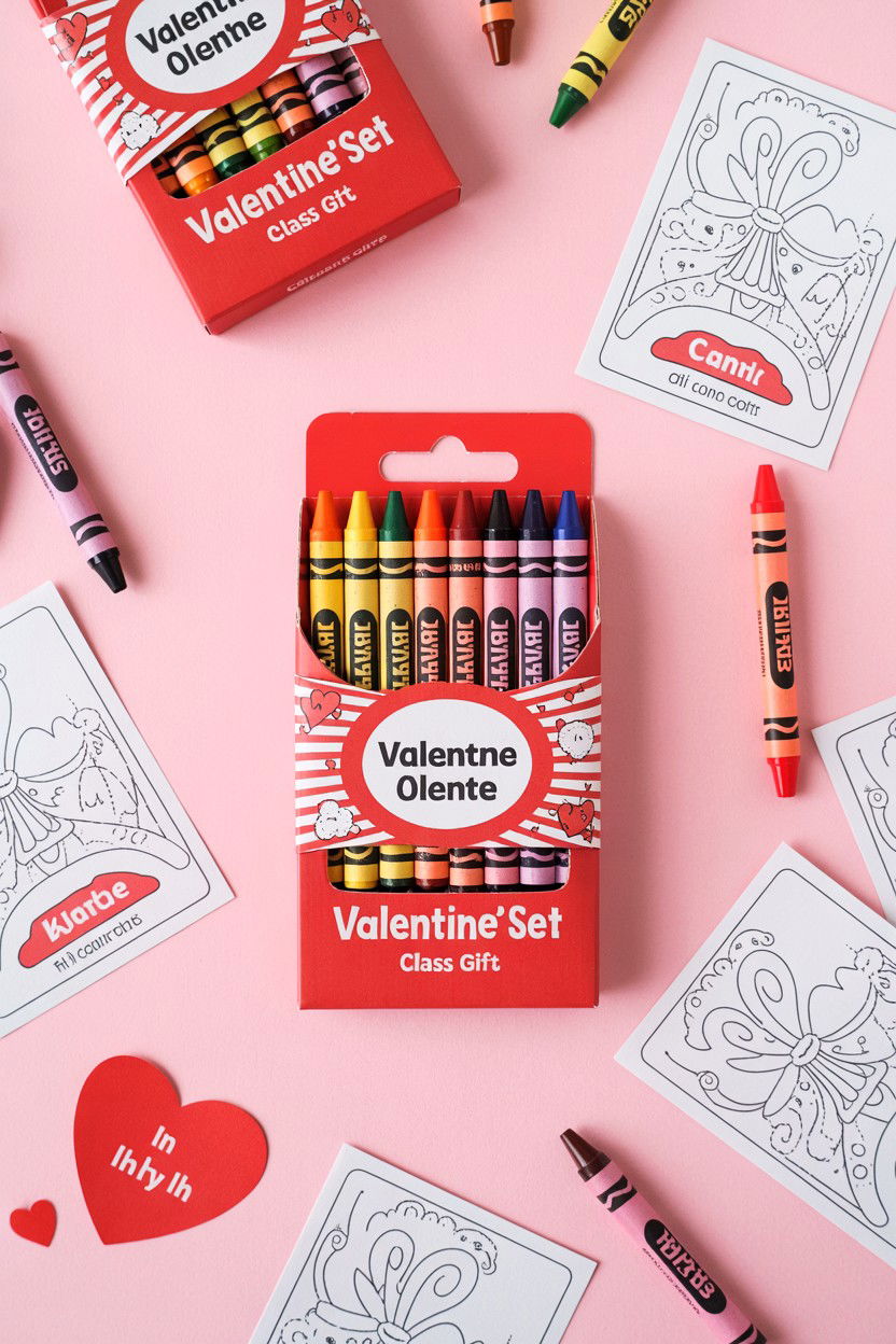 Crayon Valentine Set - 25 Valentine's Day Class Gift Ideas