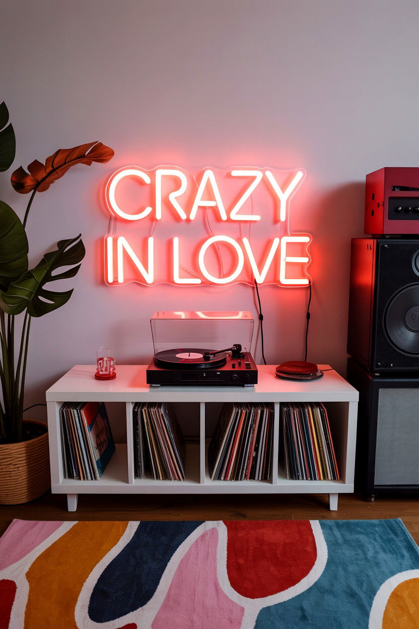 Crazy In Love Neon Sign - 25 Valentine's Day LED Sign Ideas