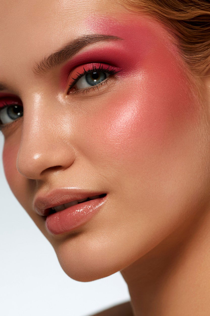 Cream blush makeup - 25 Dewy Valentine's Day Makeup Looks