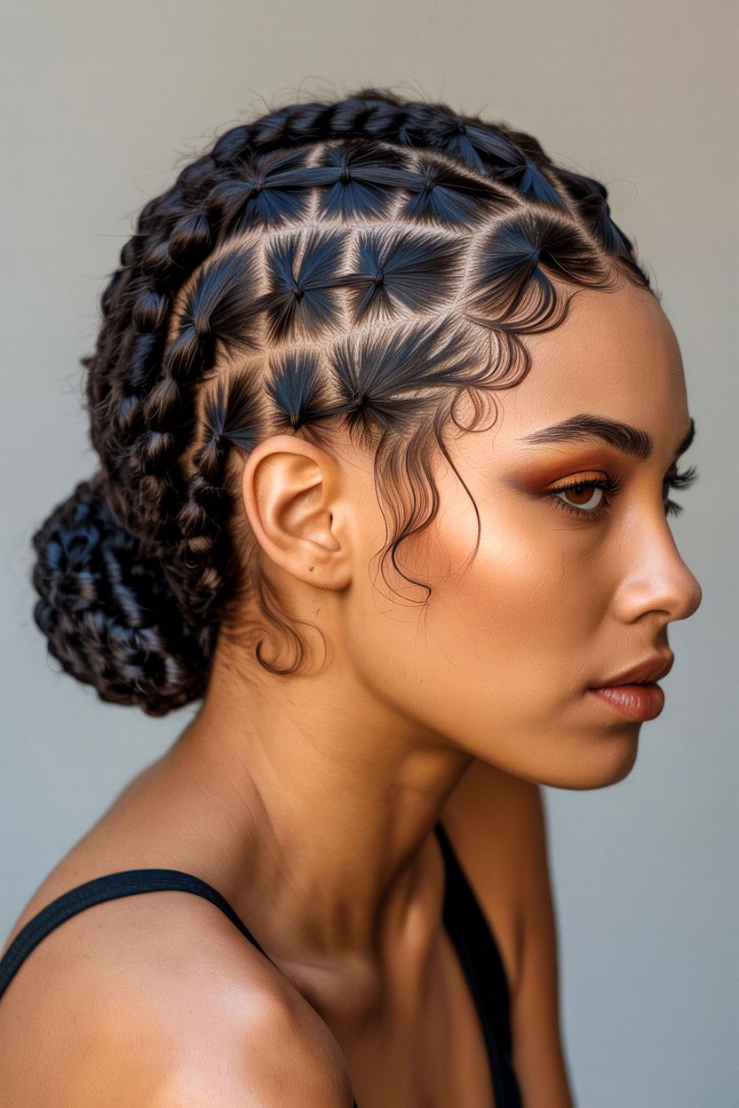 Criss Cross Loc Style - 25 Valentine's Day Loc Hairstyle Ideas