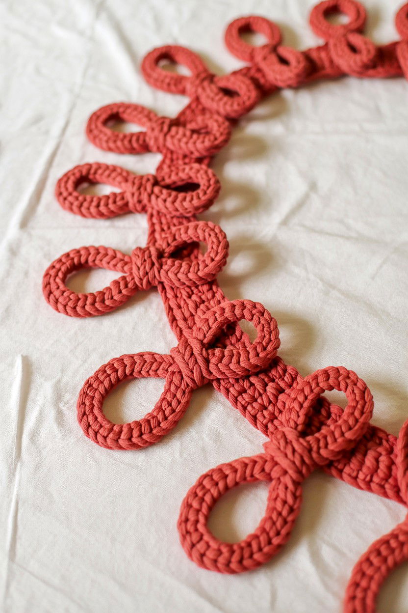 Crochet Bow Garland - 25 Valentine's Day Bow Ideas