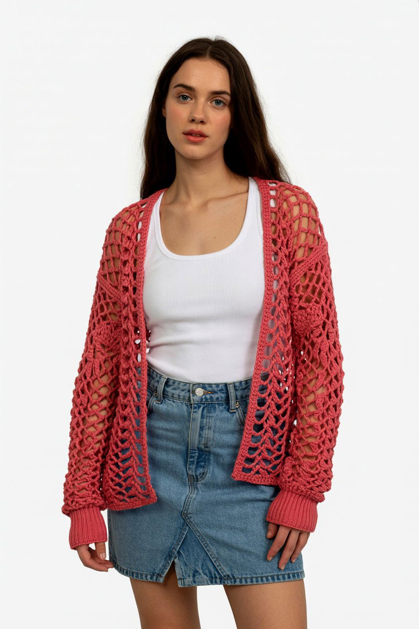 Crochet Shrug Sweater - 25 Valentine's Day Y2K Outfits