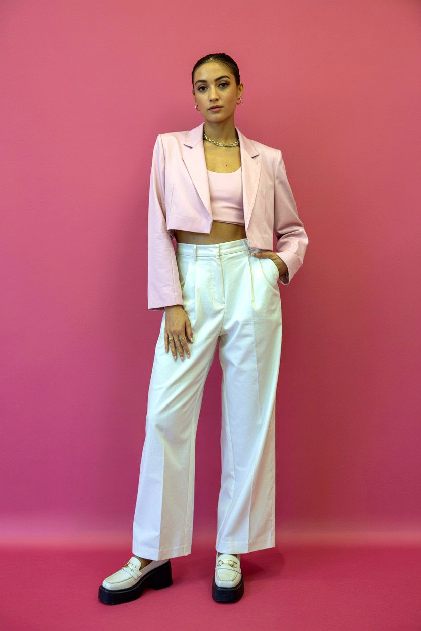 Cropped blazer outfit - 25 Valentine's Day Blazer Outfits