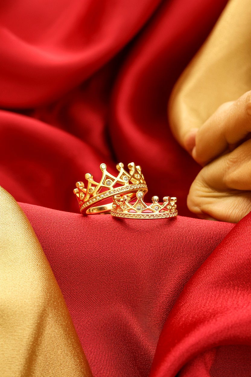 Crown Jewelry For Couples - 25 Valentine's Day Matching Jewelry Ideas