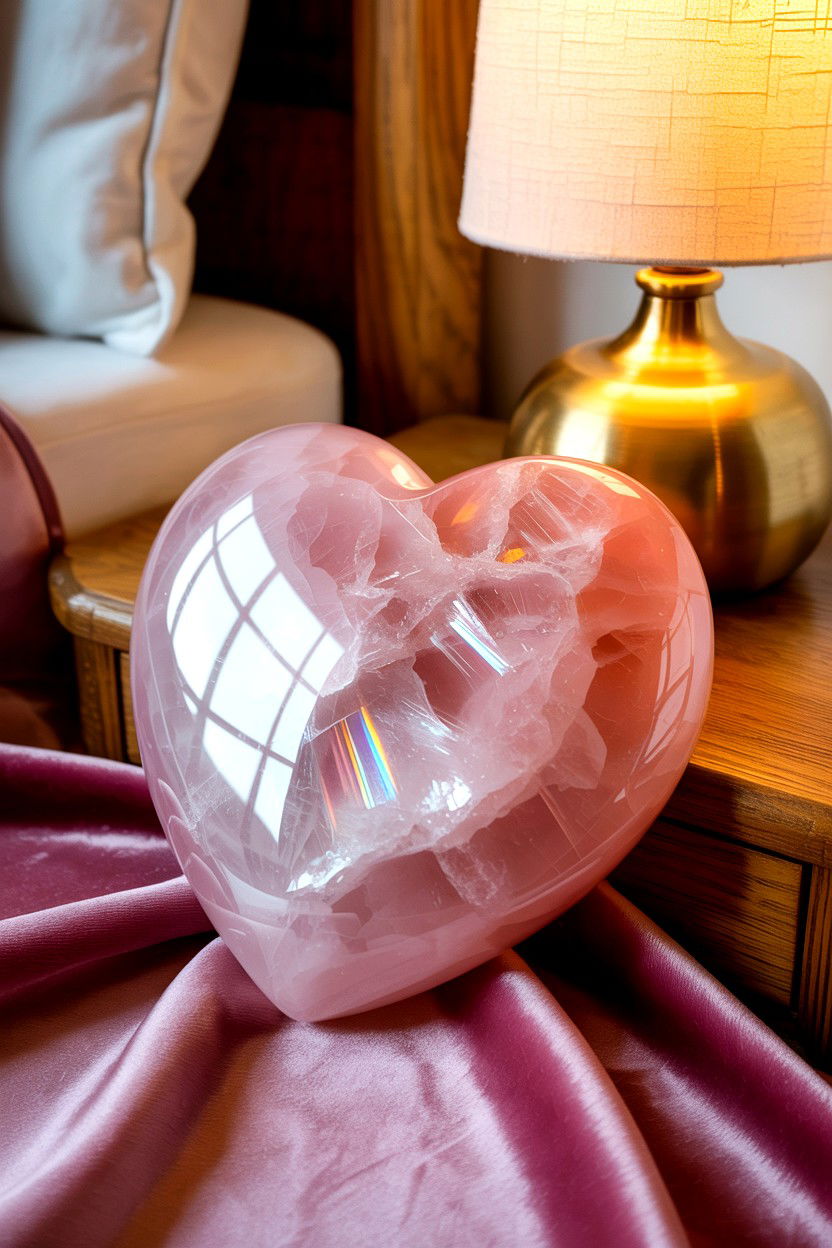 Crystal heart stone - 25 Flower Alternatives for Valentine's Day