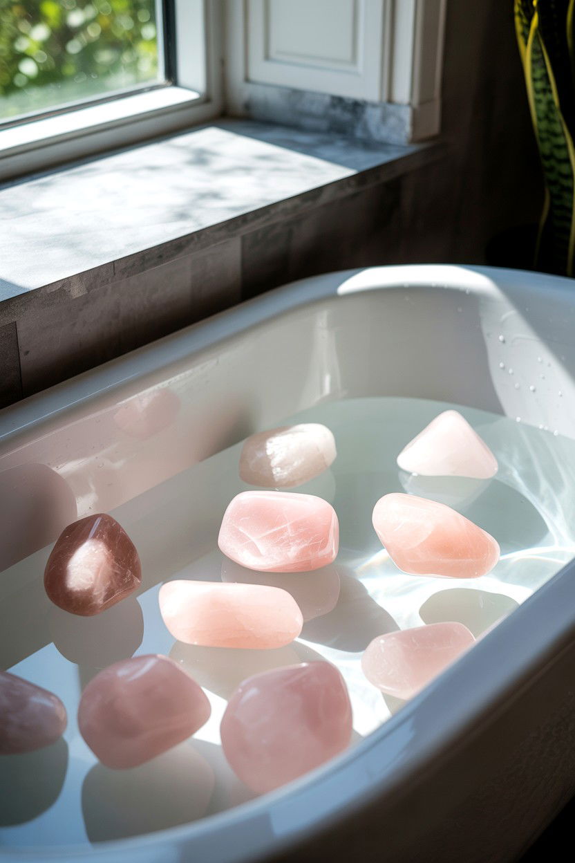 Crystal infused bath - 25 Valentine's Day Bubble Bath Ideas