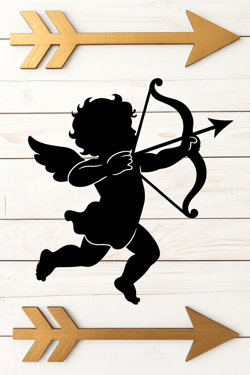 Cupid Porch Sign - 25 Valentine's Day Porch Sign Ideas