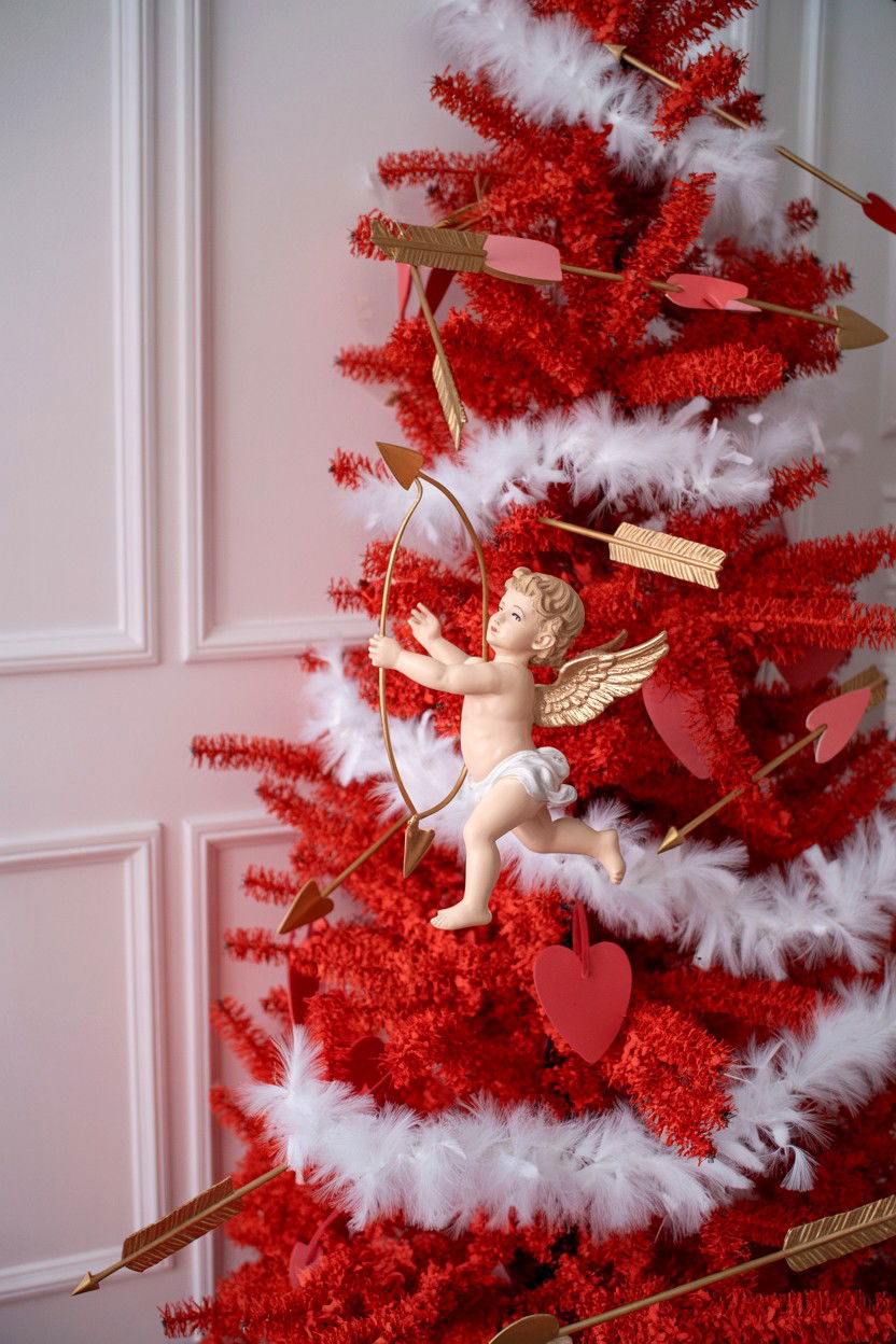 Cupid Valentine Tree - 25 Valentine's Day Tree Decorating Ideas