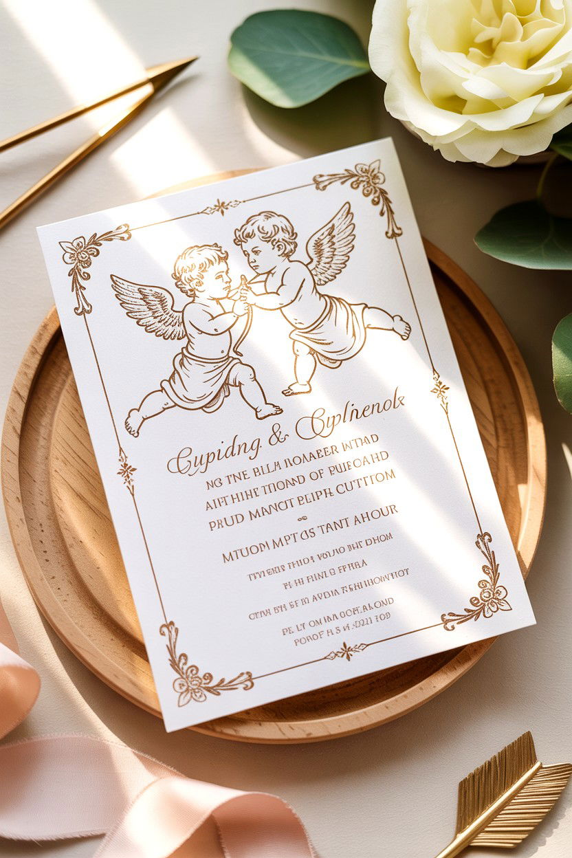 Cupid Wedding Invitation - 25 Valentine's Day Wedding Invitation Ideas