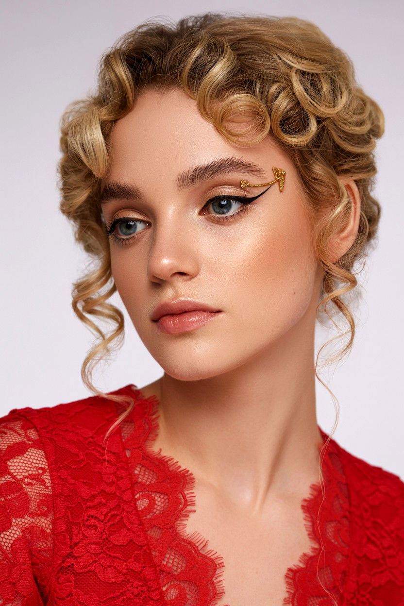 Cupid bow eyeliner - 25 Valentine's Day Eyeliner Ideas