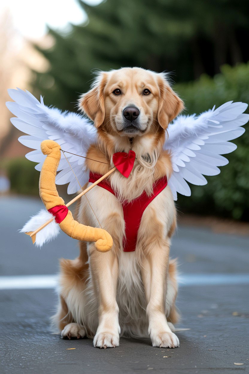 Cupid dog costume - 25 Valentine's Day Pet Costume Ideas
