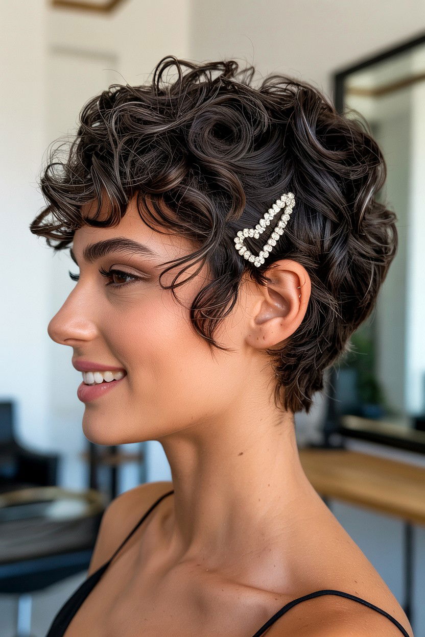 Curly Pixie Cut Styling - 25 Romantic Valentine's Day Hairstyles