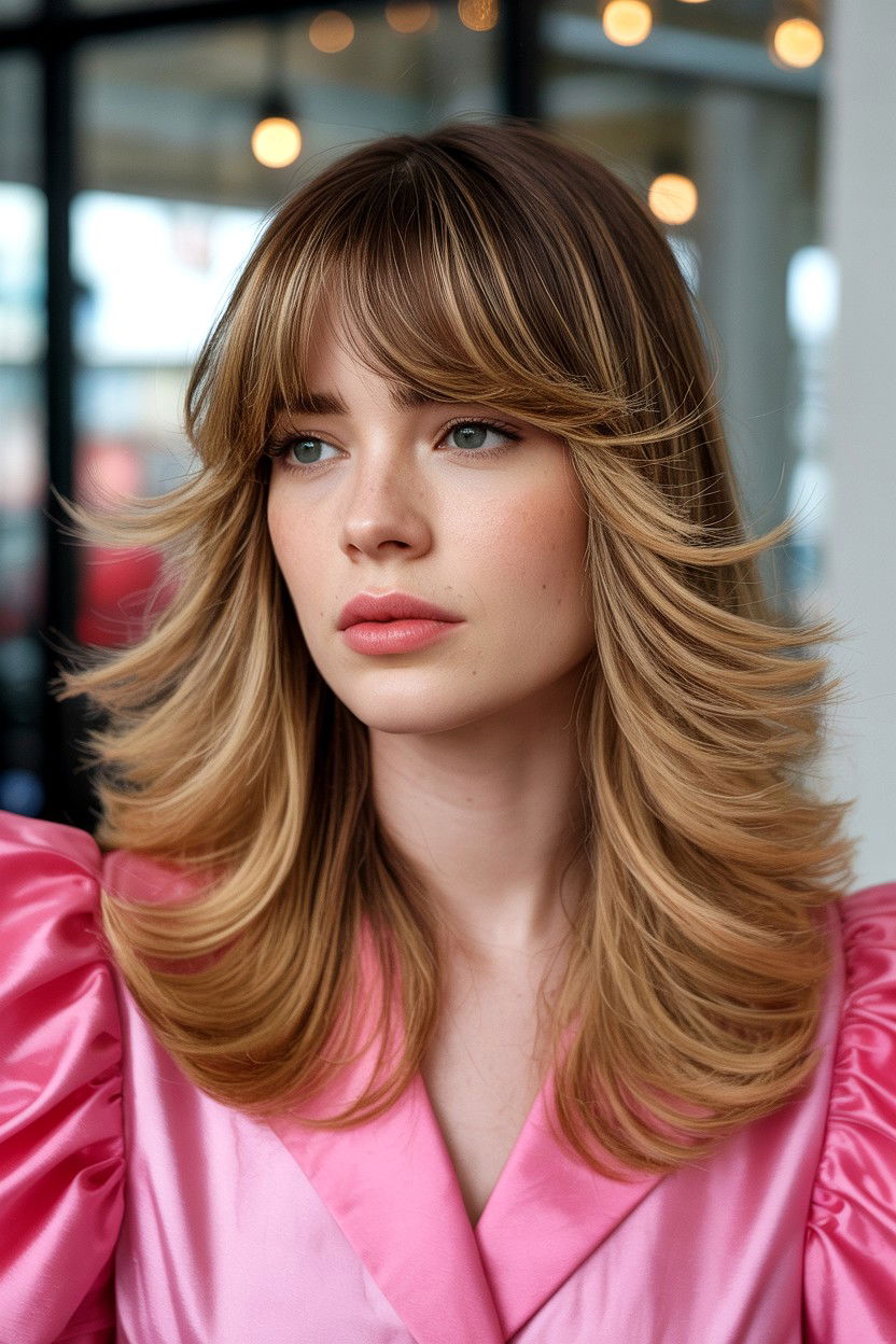 Curtain Bangs Blowout - 25 Valentine's Day Blowout Ideas