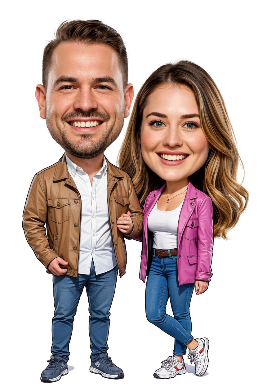 Custom Couple Caricature - 25 Valentine's Day Caricature Gift Ideas
