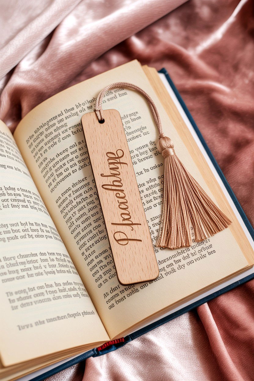Custom Engraved Wooden Bookmark - 25 Book Lover Valentine's Day Gifts
