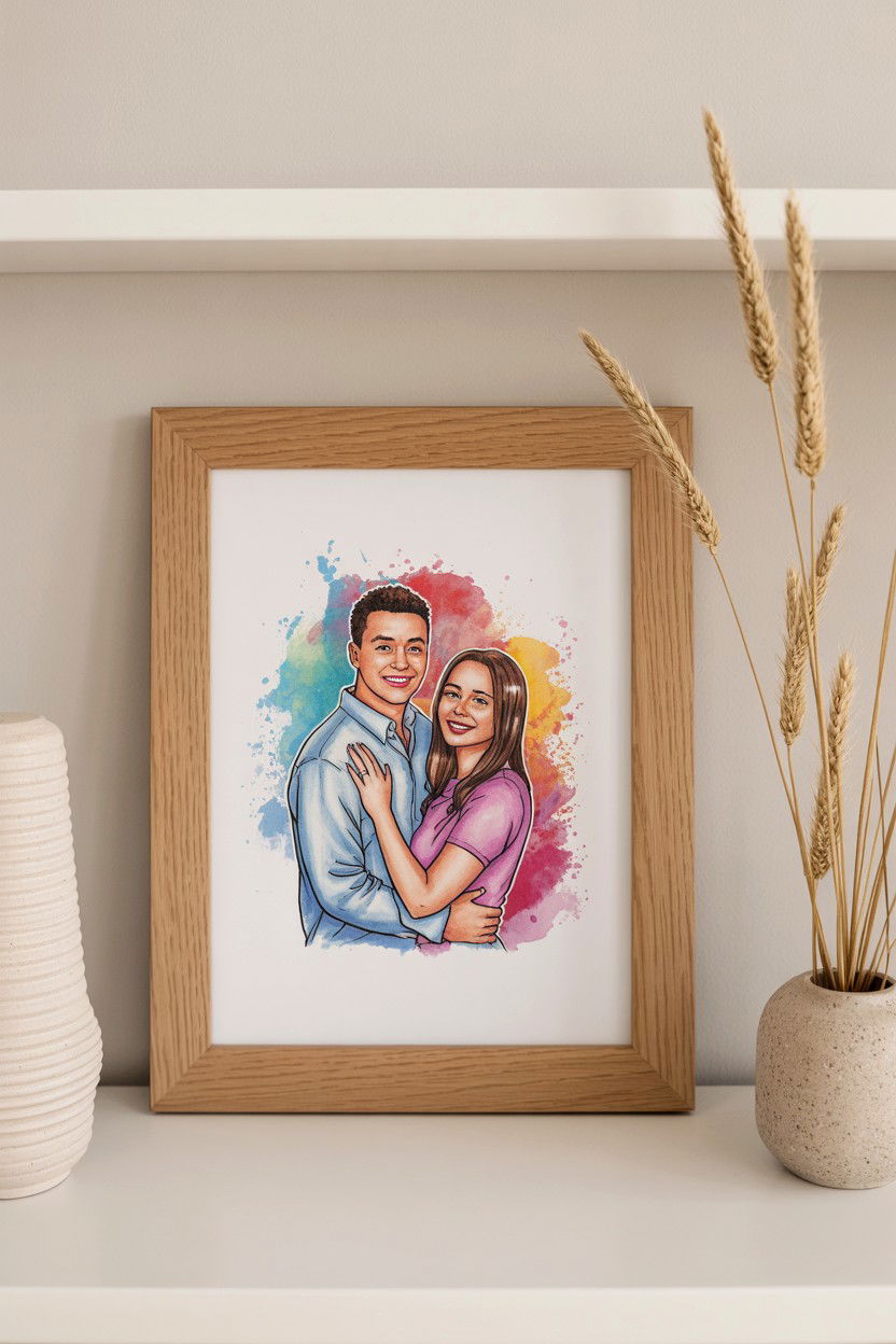 Custom Illustration Portrait - 25 Sentimental Valentine's Day Gifts for Girlfriend