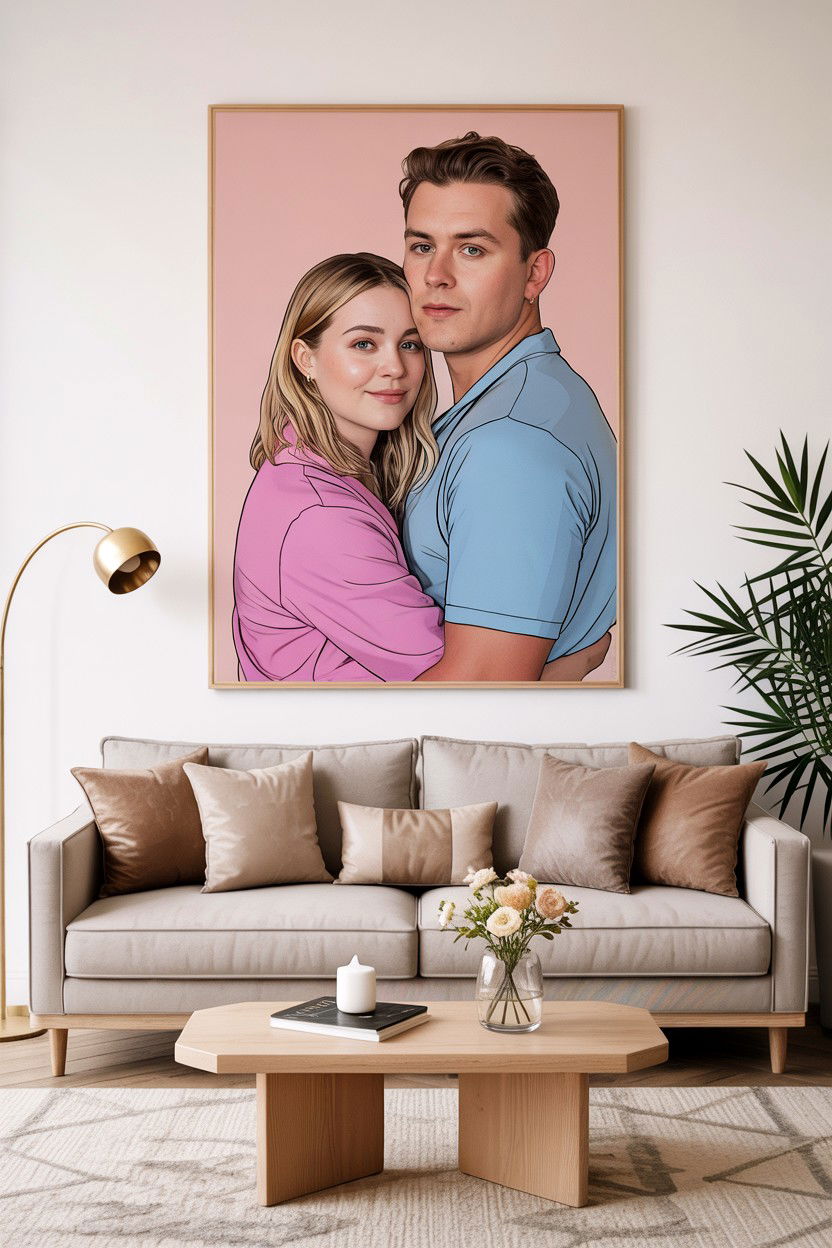 Custom Illustration Portrait - 25 Personalized Valentine's Day Gifts for Him