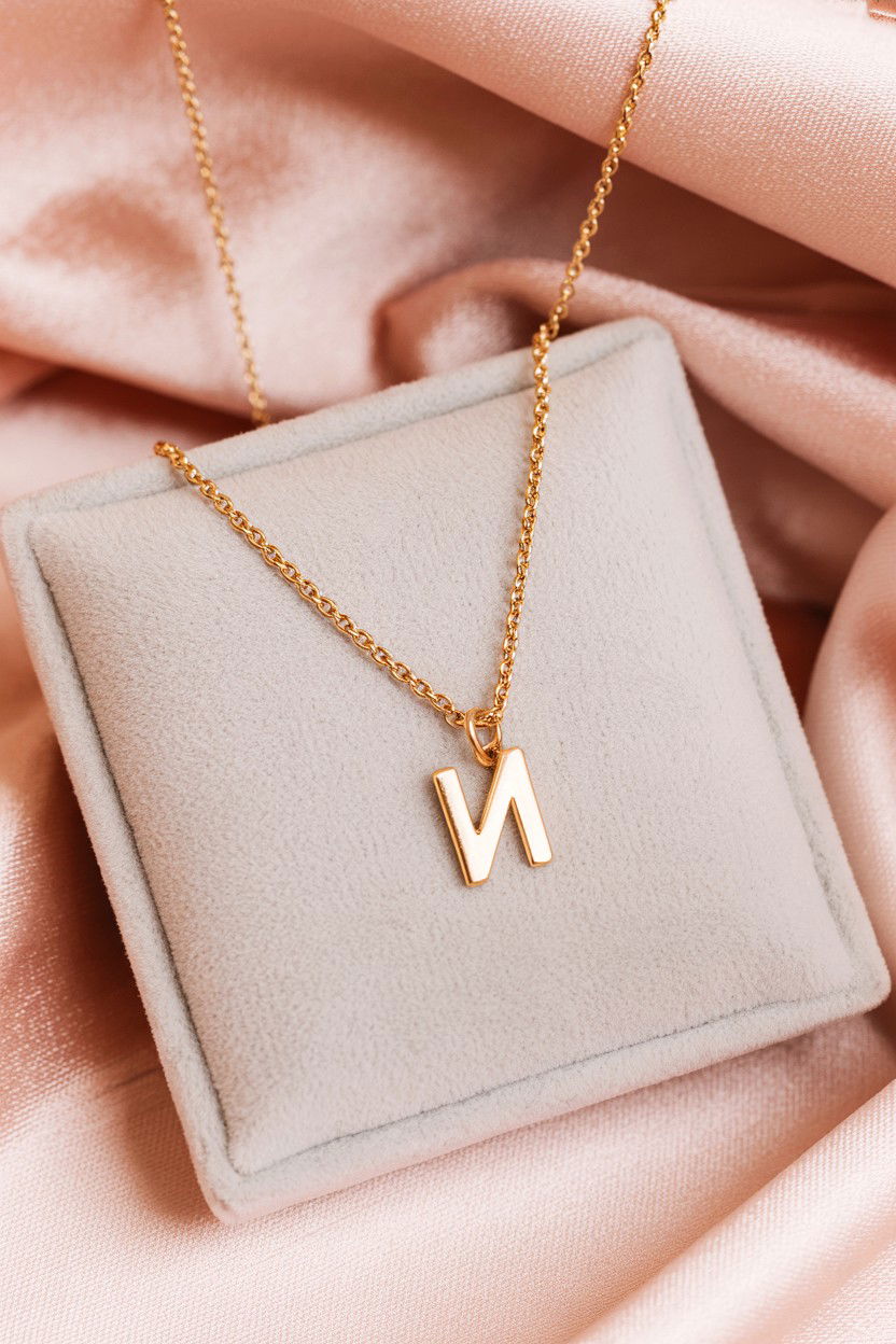 Custom Initial Necklace - 25 Romantic Gifts for Wife on Valentine's Day
