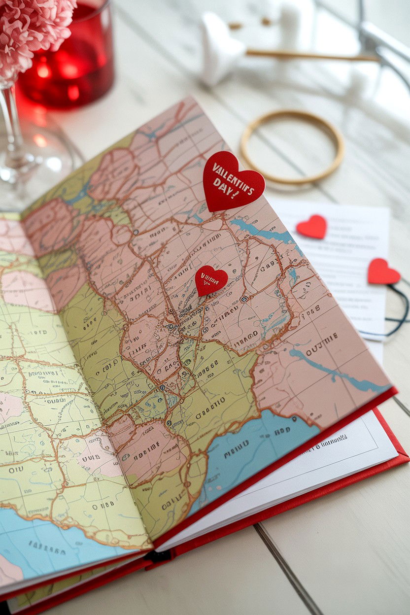 Custom Map Book - 25 Valentine's Day Personalized Book Ideas