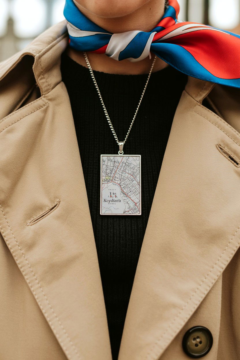 Custom Map Pendant - 25 Valentine's Day Personalized Jewelry Ideas