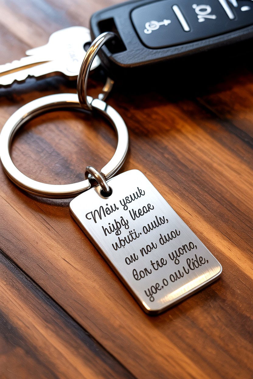 Custom Message Keychain - 25 Personalized Valentine's Day Gifts for Him