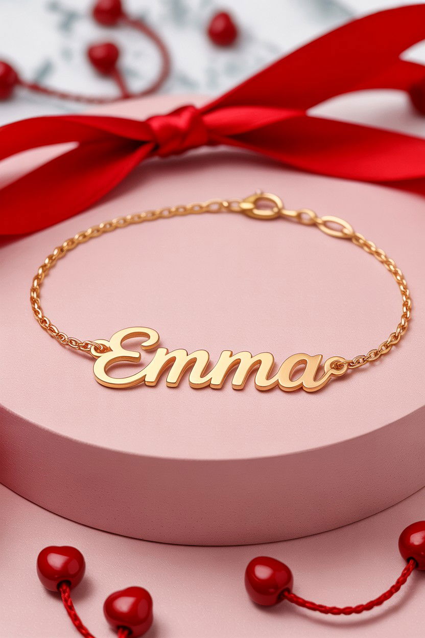Custom Name Bracelet - 25 Valentine's Day Bracelet Ideas